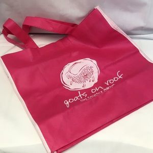 Goats on Roof Old Country Market Coombs BC Canada souvenir reusable fabric bag